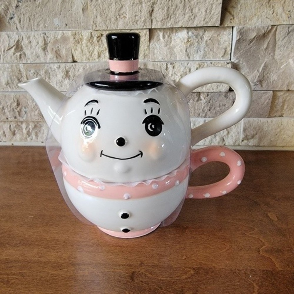 Johanna Parker Design Teapot coffee tea mug set handpainted *